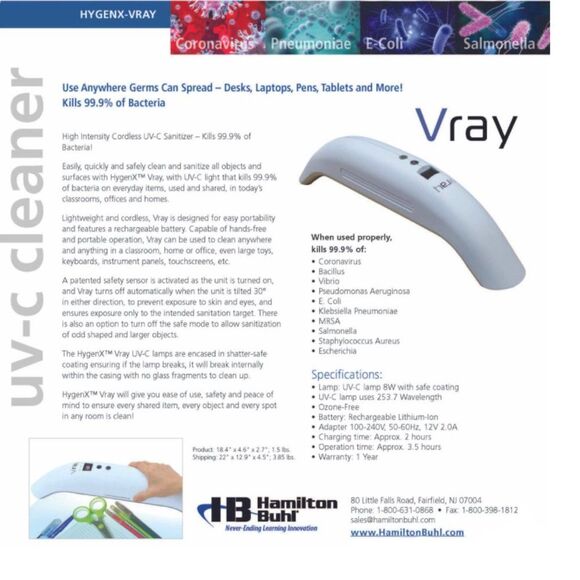 New Large UV Light Sanitizer Wand, Portable UVC Light Sterilizer, Rechargable - Picture 2 of 16